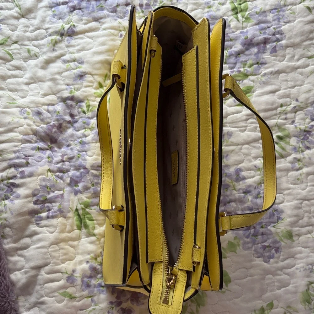 kate spade Yellow Structured Leather Satchel